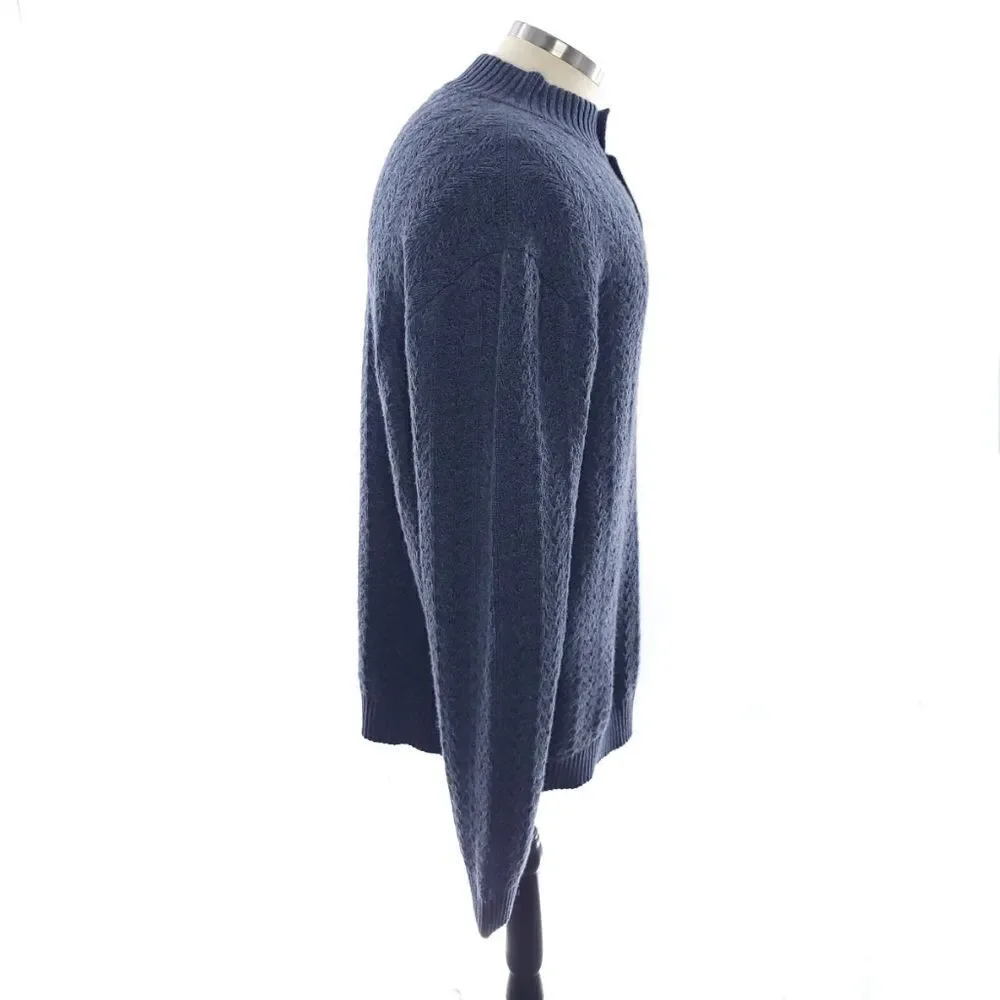 Mauricio Baldassari 4 Button Mock 4ply Cashmere Long Sleeve Mens Sweater 3XL